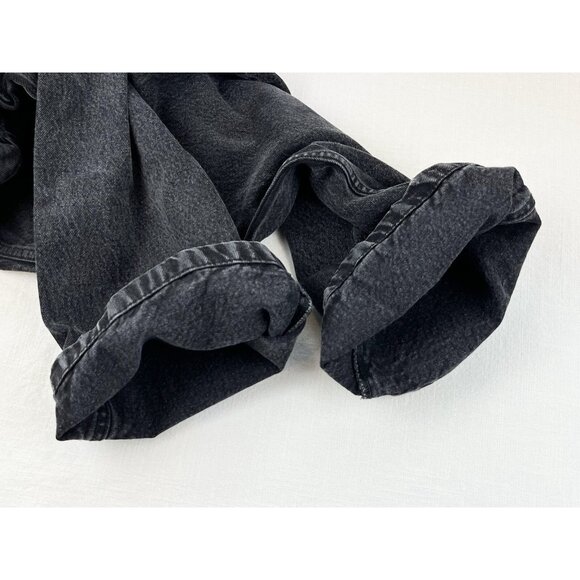 The Ragged Priest Womens high Rise Mom Jeans 28 black charcoal wash Straight Cut - Picture 12 of 14
